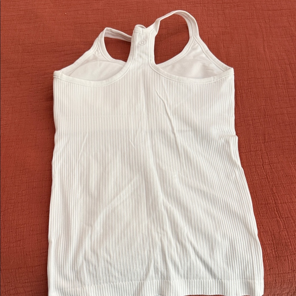 Lululemon Athletica Ivory Ribbed Tank Top